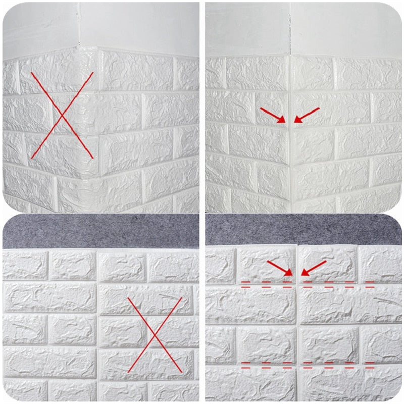 20pcs 3D Wall Decal Wallpaper XPE Foam Self Adhesive Brick Sticker - stevesdecorandpets