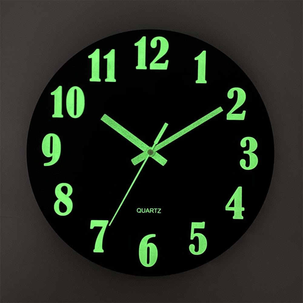 12 Inch Luminous Wall Clock - stevesdecorandpets