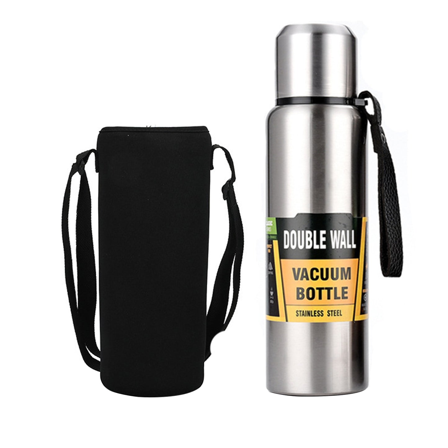 1/1.5L Thermos Water Bottle Stainless Steel Thermal Mug - stevesdecorandpets