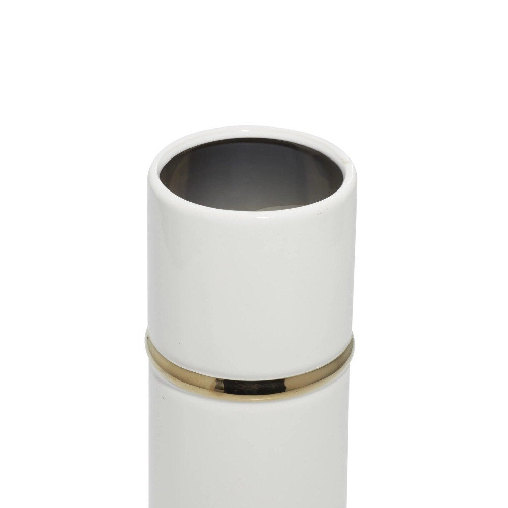 Ceramic Vase with Gold Accents 3 Pieces - stevesdecorandpets