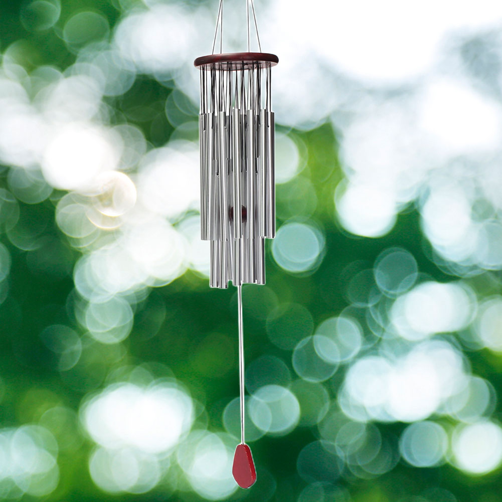 Silver Tube Wind Chime Aluminum 27 Tubes Metal - stevesdecorandpets