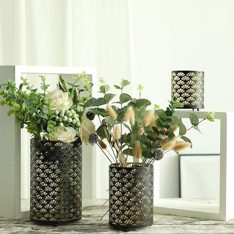 Set of 3 Vintage Candle Holders / Metal - stevesdecorandpets