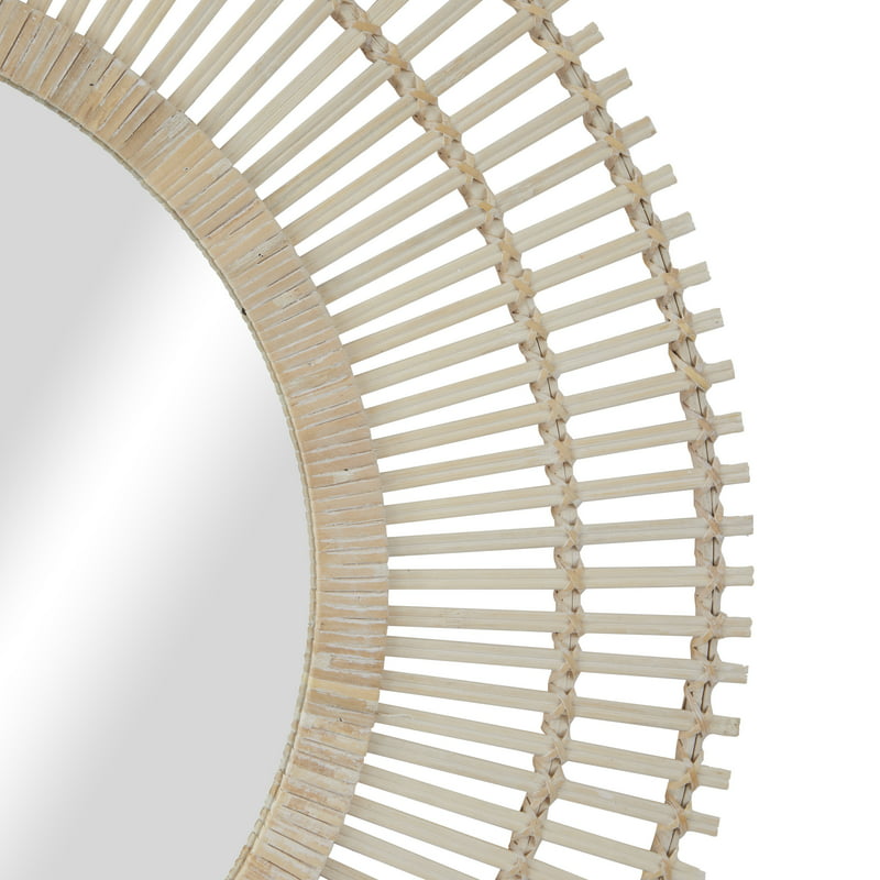 36" x 36" Cream Starburst Wall Mirror - stevesdecorandpets