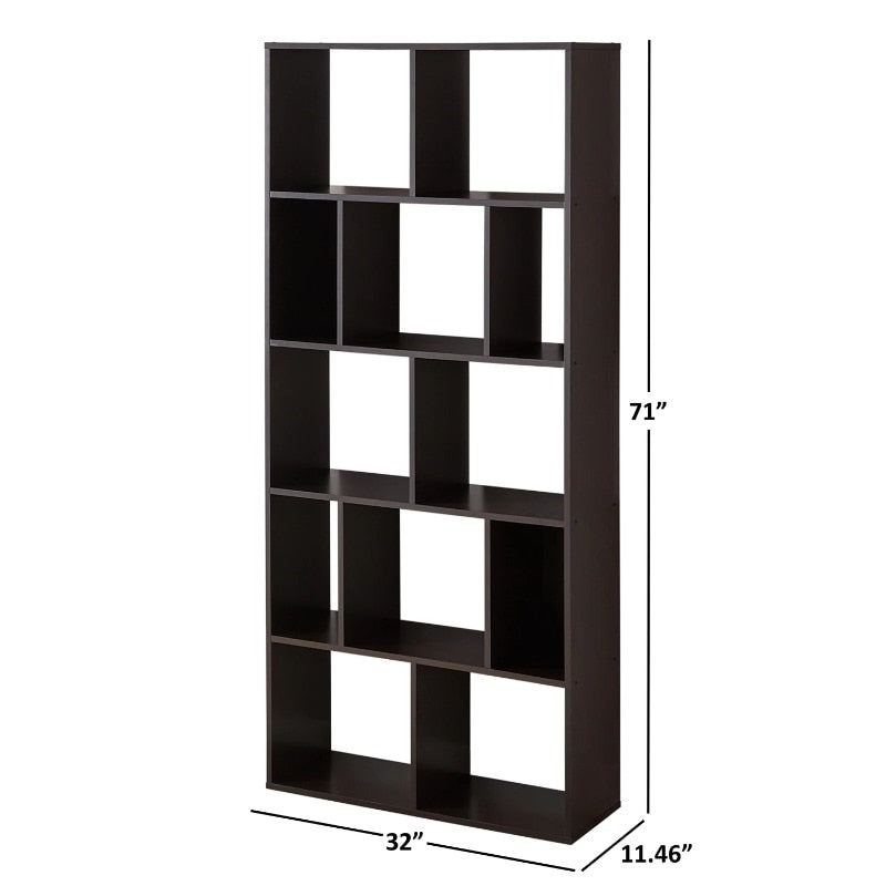 2-Cube Shelf Bookcase, Espresso - stevesdecorandpets