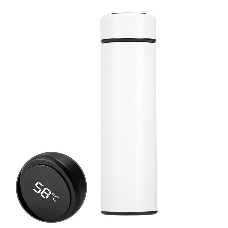 500ml Intelligent  Stainless Steel Thermos Bottle  Temperature Display Travel  Mug - stevesdecorandpets