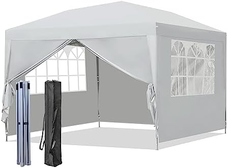 10 x 10 ft Outdoor Pop-Up Canopy / Tent Gazebo - stevesdecorandpets
