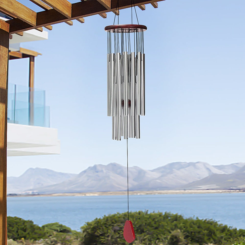 27  Silver Tubes Wind Chime - stevesdecorandpets