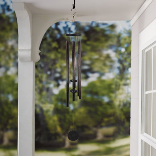 50.4"H Bronze  Metal Outdoor Wind Chime - stevesdecorandpets