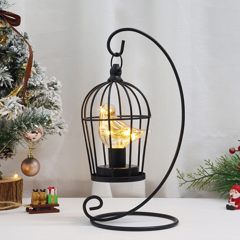 Birdcage Table Lamp Hanging Lantern Candlestick - stevesdecorandpets