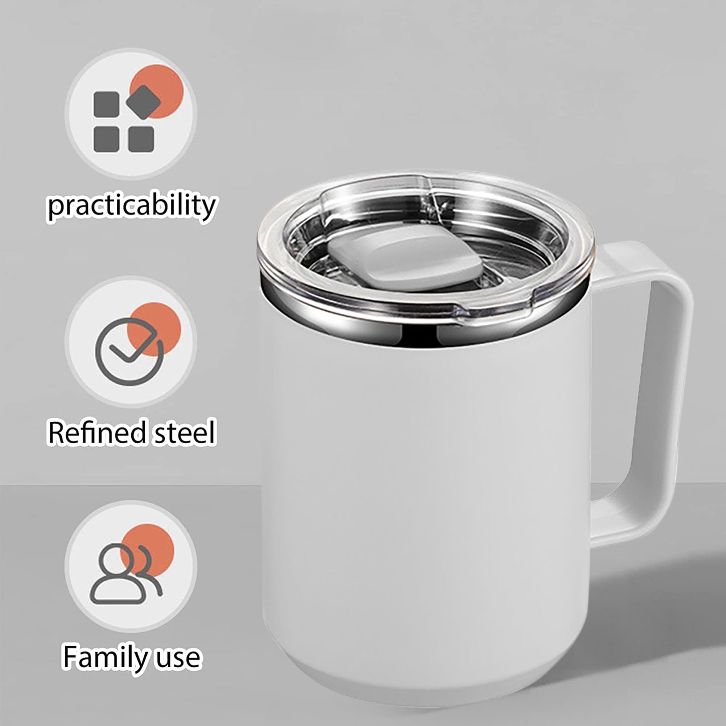 450ML Stainless Steel  Insulated Coffee Mug Coffee  Cold /  Hot - stevesdecorandpets