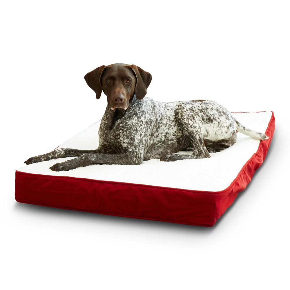 Dog Bed, Crimson, Medium (42 X 30 In.) - stevesdecorandpets