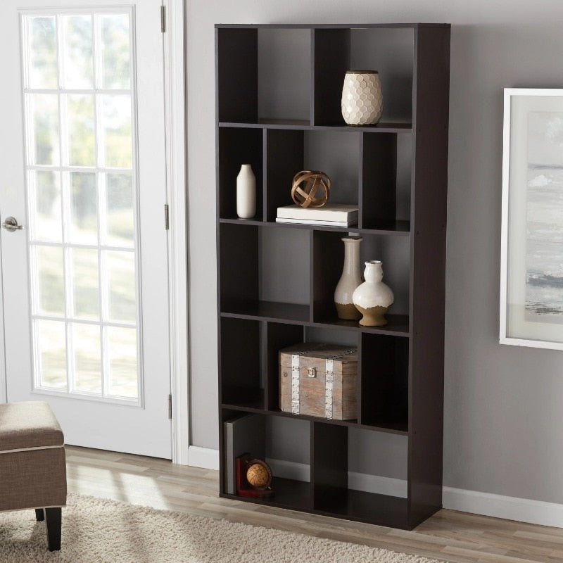 2-Cube Shelf Bookcase, Espresso - stevesdecorandpets