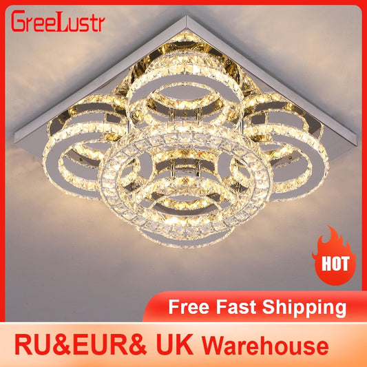 Crystal Led Ceiling Light - stevesdecorandpets